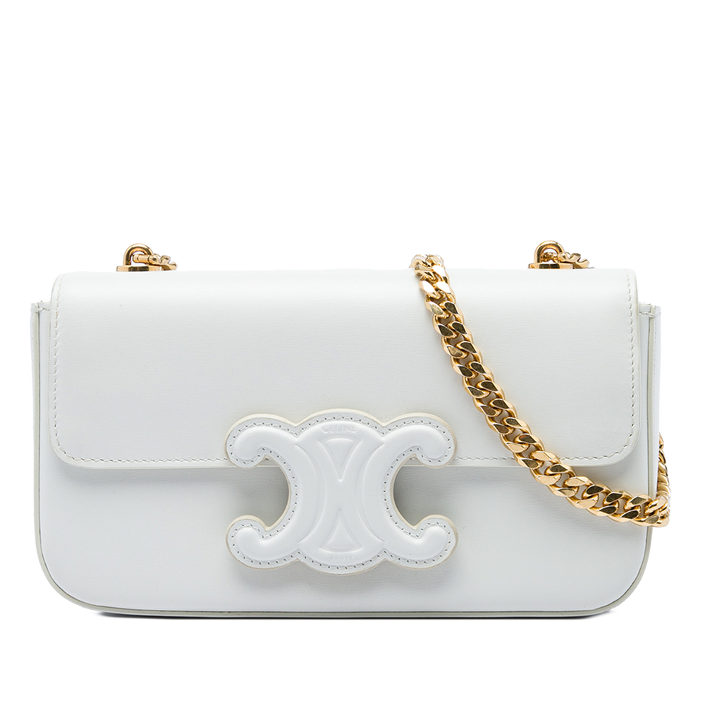 Pre-Loved Celine Calfskin Cuir Triomphe Chain Shoulder Bag